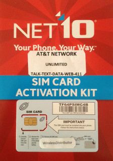 net10 card in SIM Cards