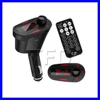 USB Car  SD Card Player With Audio FM Transmitter Remote Control 