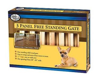   Panel Free Standing Walk Over Wood Gate 30   64 W x 17 H Pet Dog NEW