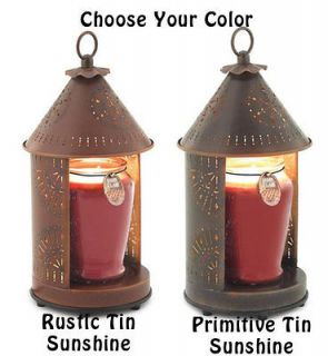 Punched Tin Country Lantern Candle Warmer Lamp Night Light Fragrance 