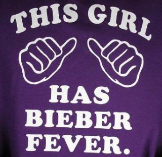 This Girl Has Bieber Fever Purple Hoodie Adult Justin Sweatshirt