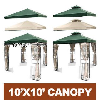 10 x 10 Gazebo Canopy 2 Tier Red Sun Shade Top Cover Replacement 