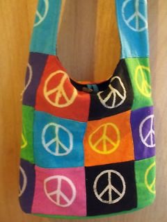 NWT Unique Peace Sign nothing matches hobo Hippie Bag WOWArtisan