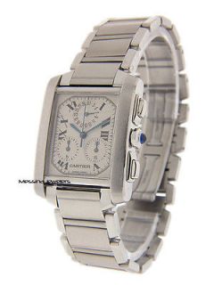 Cartier Tank Francaise Chronograph Stainless Steel Mens