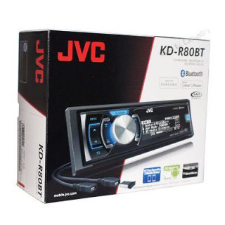 NEW JVC KD R80BT CAR AUDIO CD PLAYER AM/FM RECEIVER BLUETOOTH HD RADIO 