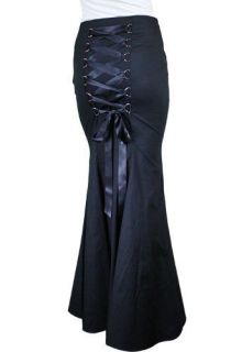 NEW Corset Back Long Fishtail Full Mermaid Skirt Goth Victorian 