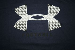 Under Armour Mens UA Warp Big Logo Shortsleeve Football Shirt Navy 