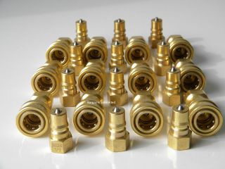 Carpet Cleaning   Brass 1/4 Truckmount QD for Wands and Hoses (Set of 