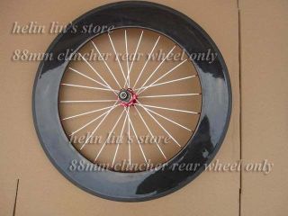 700c 88mm clincher carbon Rear wheel only /carbon road bicycle wheels