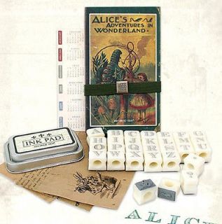 Diary Journal Alice In Wonderland_sta​mp kit, ink pad