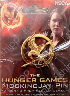 Hunger Games Gold Mockingjay Authentic Pin Replica Katniss Costume New 
