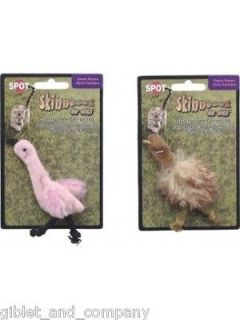 SKINNEEEZ EXOTIC BIRDS for CATS   Pink Flamingo Ostrich Catnip Cat Toy