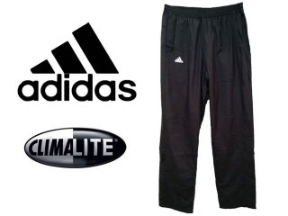 2XT BLACK Mens Adidas ClimaLite Running Fitness Athletic Pants 100% 