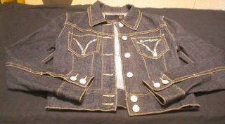 studded jean jacket in Womens Clothing