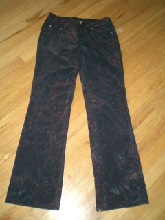 Cavaricci Stretch PVC Pants Swirl Blue Black Red Color Size 5 