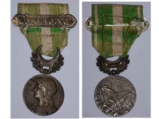   WW1 Medal Morocco clasp Casablanca 1908 Silver Military Decoration