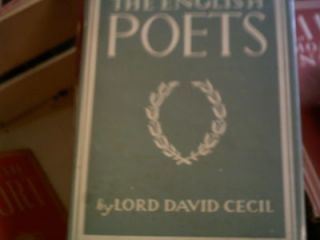 The English poets by Lord david Cecil  uk britain in pictures 2nd 