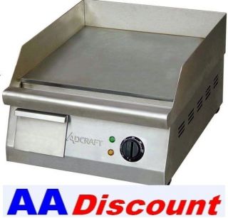 NEW ADCRAFT ELECTRIC FLAT GRIDDLE 16 GRID 16