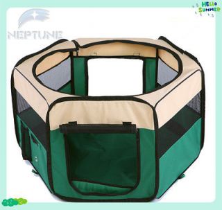   35 GREEN Pet Playpen Dog Puppy Soft Exercise Kennel Crate Cage M PC03