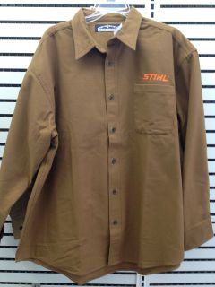 Stihl XL Brown Chamois Flannel Shirt