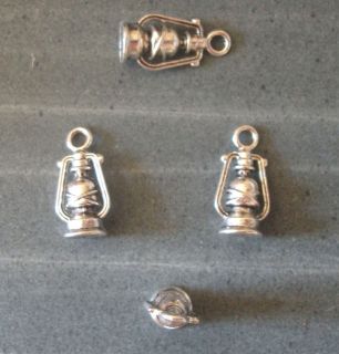 Tibetan Silver 3D Minors Davy Lamp Charms. Oil Lamp.