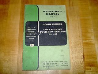 Vintage John Deere 490 Corn Planter Operators Manual Catalog