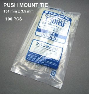 100 pcs 6 Push Mount Cable Tie 154mm x 3.5 mm #7ELJp
