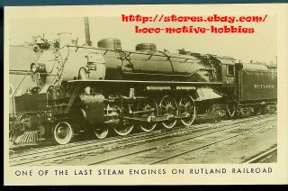 Postcard 1946 Photo RUTLAND Railroad 4 8 2 Green Hornet L 1 Mountain 