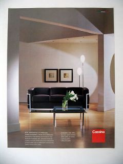 Cassina LC2 Le Corbusier Sofa MOMA Design Collection 1999 print Ad 