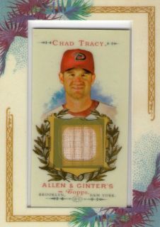 TOPPS ALLEN & GINTER 2007 BASEBALL GAME USED BAT CARD CHAD TRACY