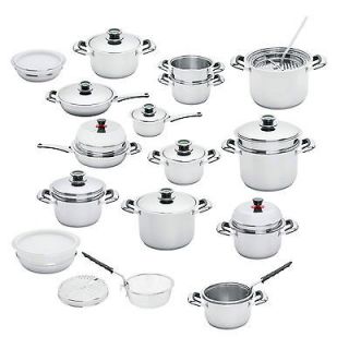 Chef’s Secret 22pc 12 Element Waterless Cookware Set Stainless Temp 