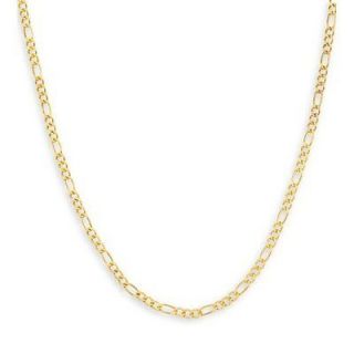 14KT Solid Yellow Italian Gold Figaro Chain Necklace 3.8mm 18, 20 