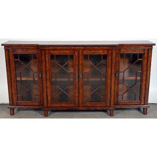 STUNNING OLD WORLD STYLE CHESTER BURL WOOD CONSOLE TABLE,72W