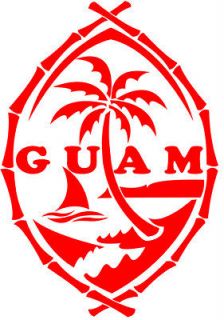Guam Bamboo Vinyl Car Decal. Mariana Islands Chamorro Guamanian
