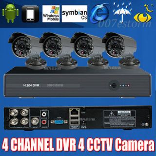   CH CCTV DVR Home Security System with 4 Cameras Night vision Real time