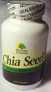 Health & Harmony Chia Seed, 600 mg, 100 ct. capsules