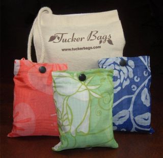 Shopping Tote Bags 3 eco friendly Lot Tucker Bags reusable Combo Pack