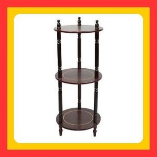 NEW Cherry 3 Tier Corner Stand Side Table 2DaysShip