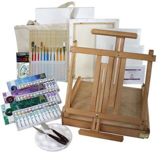 Comprehensive Oil Acrylic and Watercolor Painting Beech Wood Easel 