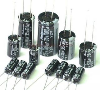 RUBYCON YXF Series Electrolytic Capacitor Assorted Kit, Long Life, Low 