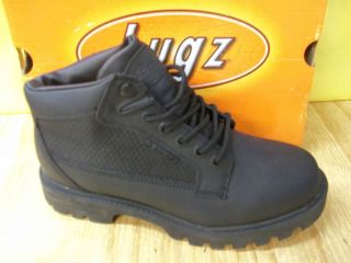 L34 Mens Lugz Black Leather Boots   CHEAP PRICE GREAT FOR WORK