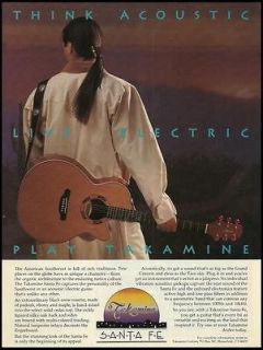 THE 1993 TAKAMINE SANTA FE AE ACOUSTIC / ELECTRIC GUITAR AD 8X11 