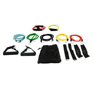 14 pc Resistance Exercise Bands Set for Gym Abs Bicep Yoga Safe Home 