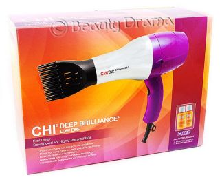 CHI Deep Brilliance Low EMF Hand Held Hair Blow Dryer Purple