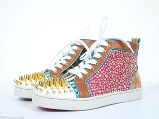 CHRISTIAN LOUBOUTIN LOUIS NO LIMIT SPIKES SNEAKERS TRAINERS FLAT UK 5 