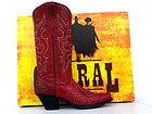 red cowgirl boots in Clothing, 