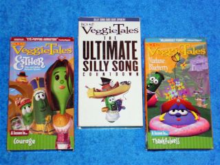 LOT OF 3 VEGGIE TALES VIDEOS   VHS   ESTHER THE GIRL WHO BECAME QUEEN 