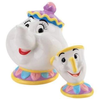 Disney chip and Teapot shakers NEW PRE SELL MIB