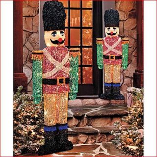 Lighted Nutcracker Toy Soldier Statues Christmas Outdoor Yard 