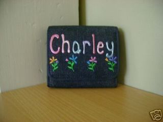 Personalised Named Denim Purse Selected Names +++ C to G +++